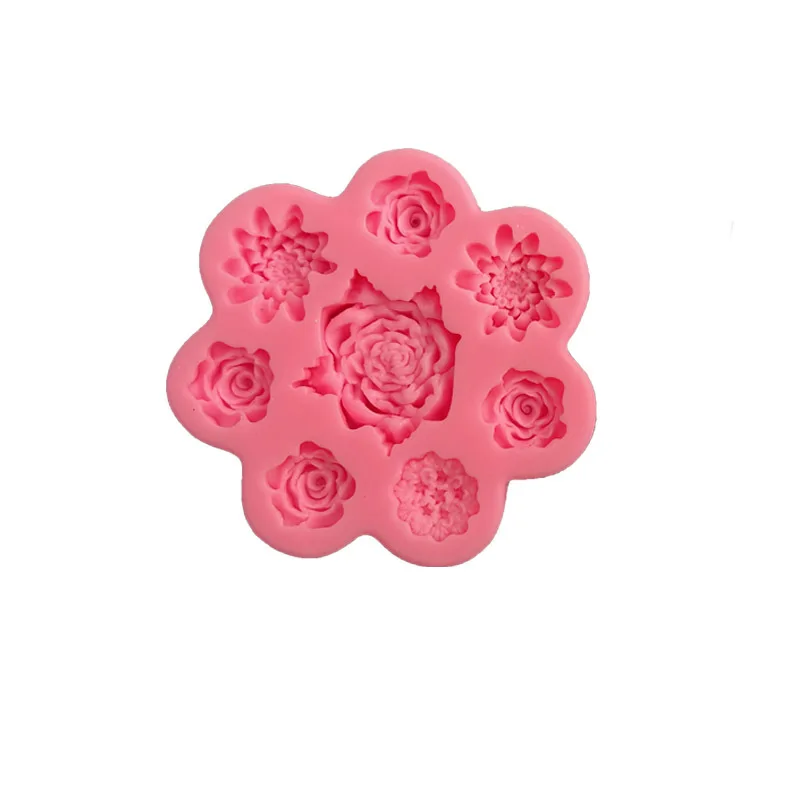 

Flower Shape Fondant Cake Silicone Mould Candy Molds For Cake Decoration Chocolate Fudge Polymer Soap Confectionery Clay Molds