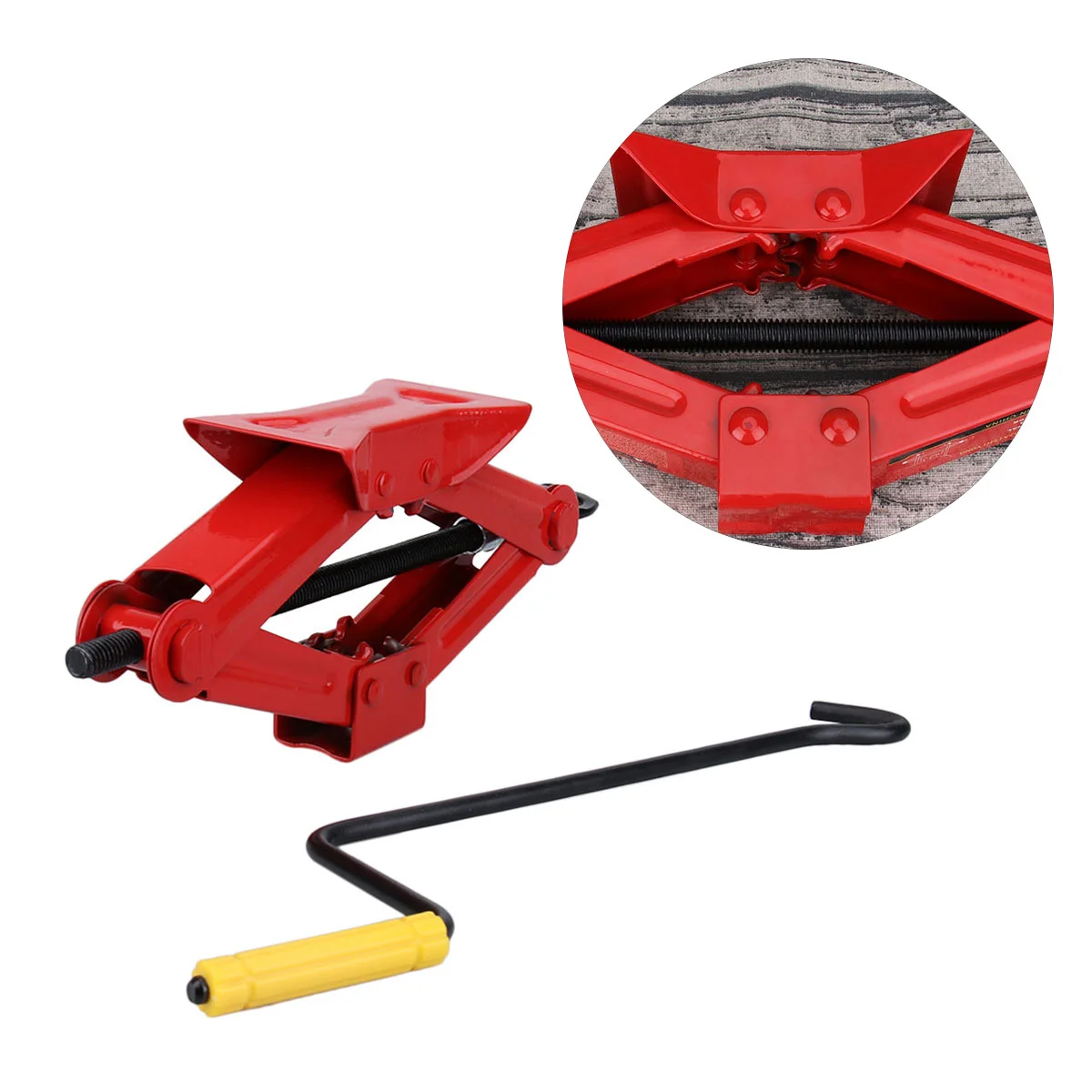 

Сверхмощный стальной ножничный домкрат, 1 тонна, инструменты для смены автомобильных шин (красный), подъемник для автомобиля