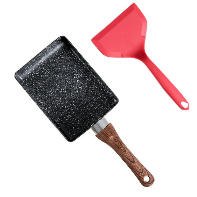 

Квадратная антипригарная сковорода для жареных яиц, Сковорода Из Нержавеющей Стали, сковорода для жареных яиц, сковорода для завтрака, мини...