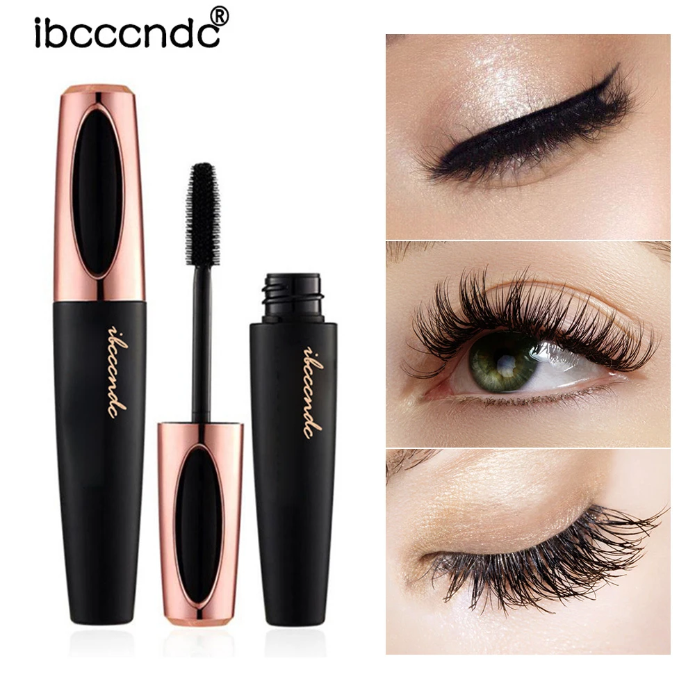 Mascara 4D Silk Fiber Mascara Waterproof Extra Volume Smudge-proof Curling Lengthening Eyelash Extension Eye Makeup Care Tools