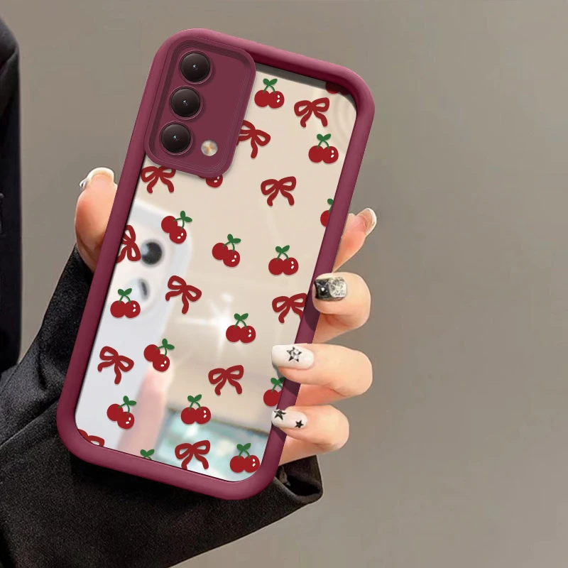 Чехол Cherry Bow для Vivo V25 V25E LATAM V40 Lite Pro мягкий силиконовый чехол V30 SE V30E V29E V29 V27