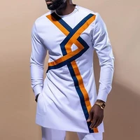 dashiki t shirt mens summer and autumn round neck geometric print long sleeve african ethnic casual mens shirt m 4xl