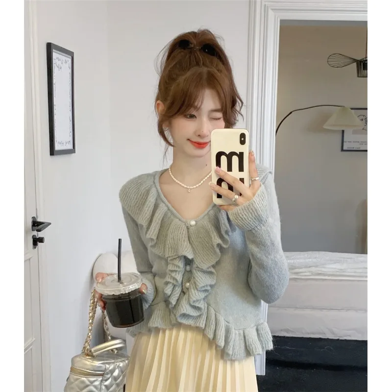 

2022 необычная Лоскутная шикарная Короткая Длинная блузка с оборками, Женская Осенняя новая свободная блузка в западном стиле