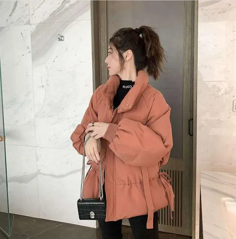 Women's long cotton coat in winter cotton-padded jacket