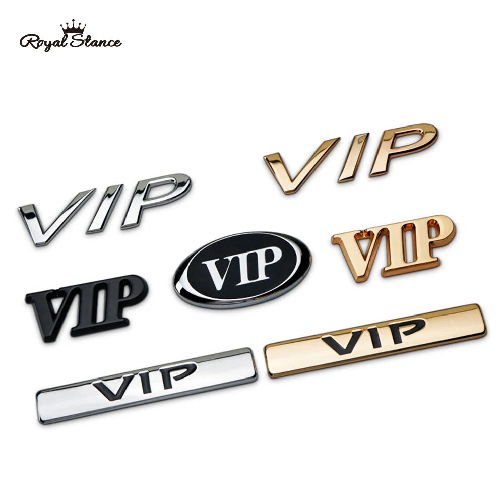 

Royal Stance 1Pcs 3D VIP JDM Style Car Trunk Zinc Alloy Badge Metal Emblem Car Rear Body Tailgate Auto Accessories Styling Badge