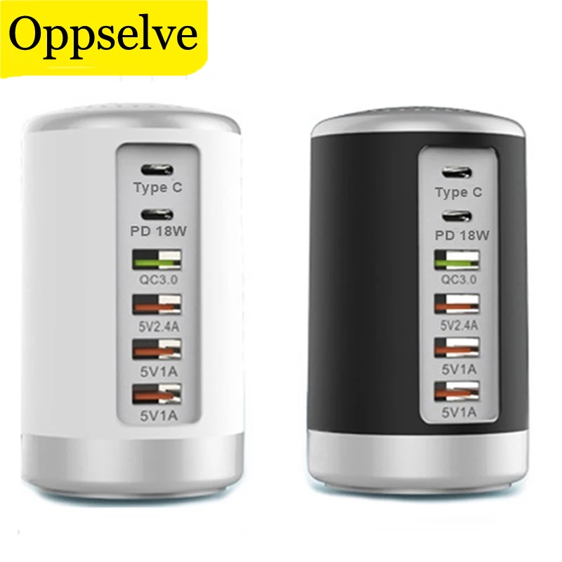 

Fast Multi 6 USB Port QC3.0 Smart Quick Charge Hub Charger For Android iPhone 12 Moible Phone Desktop Fast Charging Dock Station