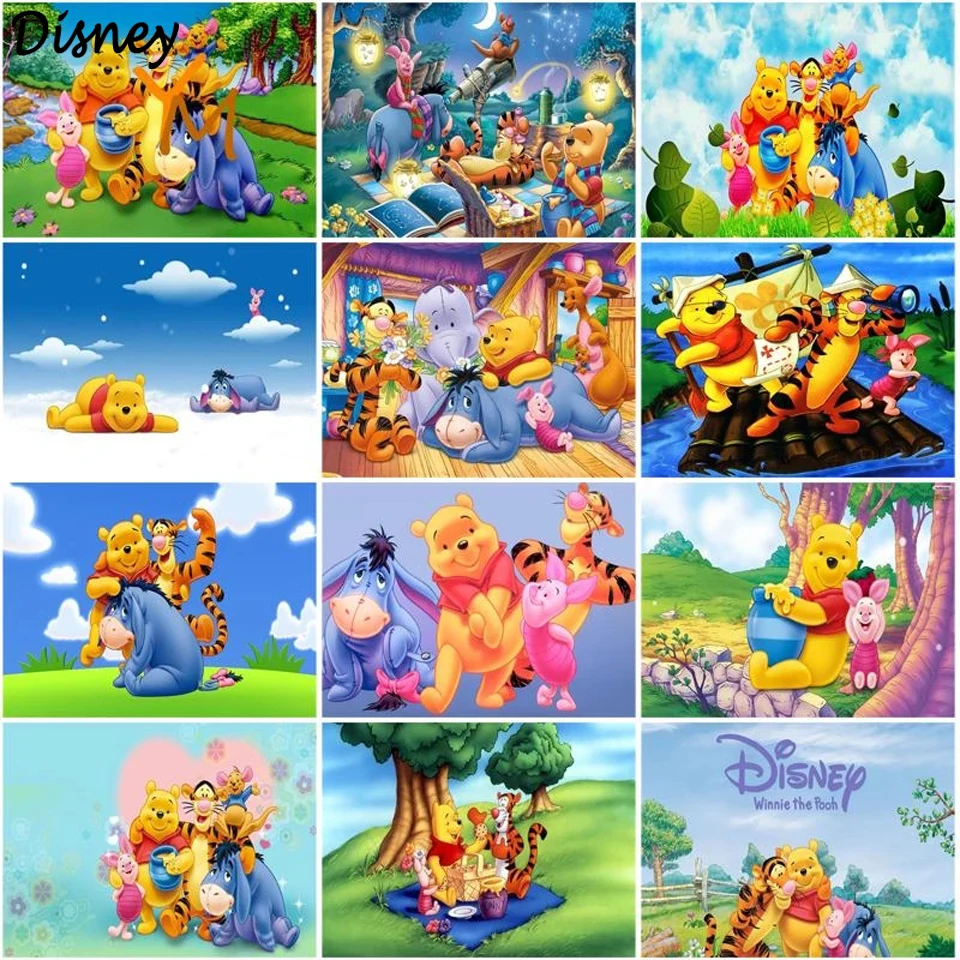 

Алмазная 5D мозаика «Винни Пух» из мультфильма «Дисней», полный набор для творчества, стразы, декор для детской комнаты
