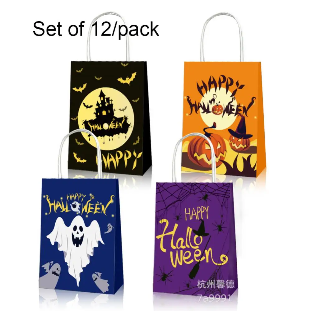 

12 шт., Детская сумка-тоут в виде тыквы на Хэллоуин