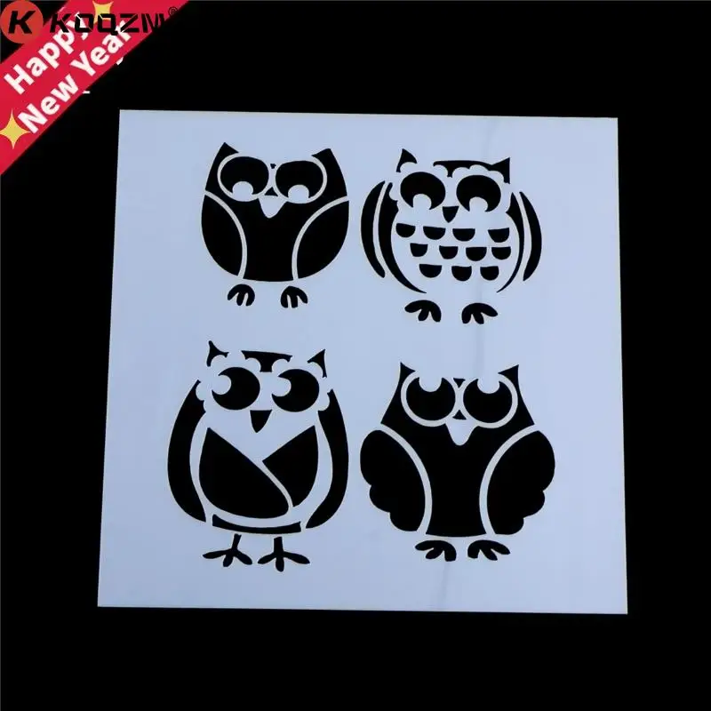 

Owls Stencils For Wall Painting Scrapbooking Album Decorative Paper Cards
