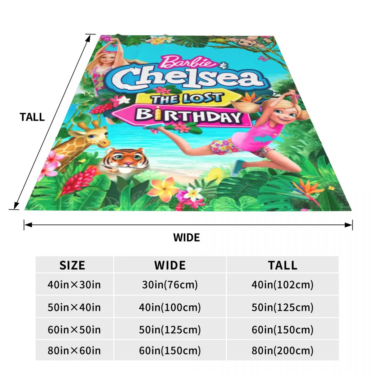 Одеяла Барби и Челси на день рождения теплый мягкий смешной плюшевый плед для