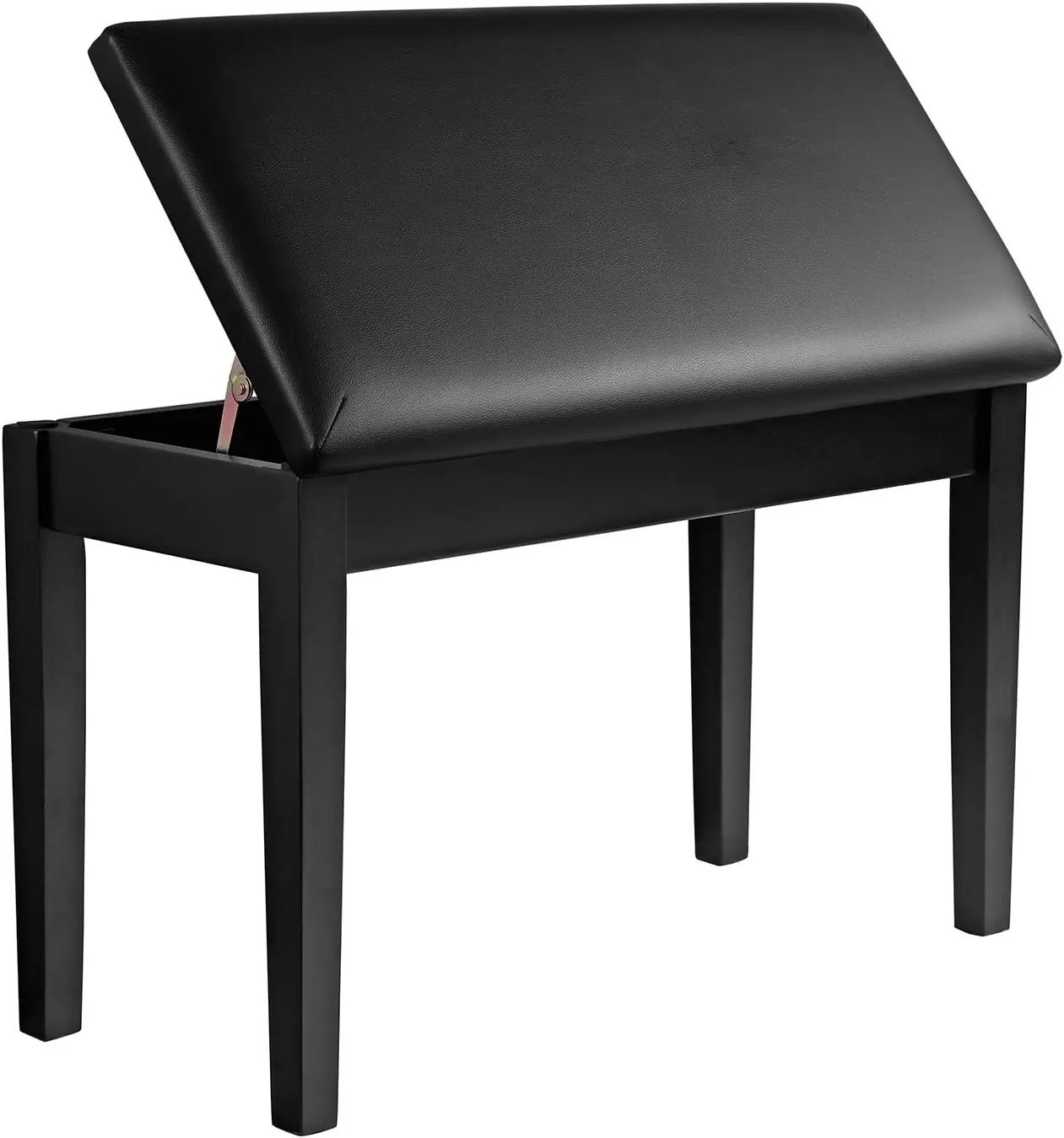 Duet Piano Bench with Padded Cushion and Music Storage Compartment, Piano Chair Seat, Black ULPB75BK