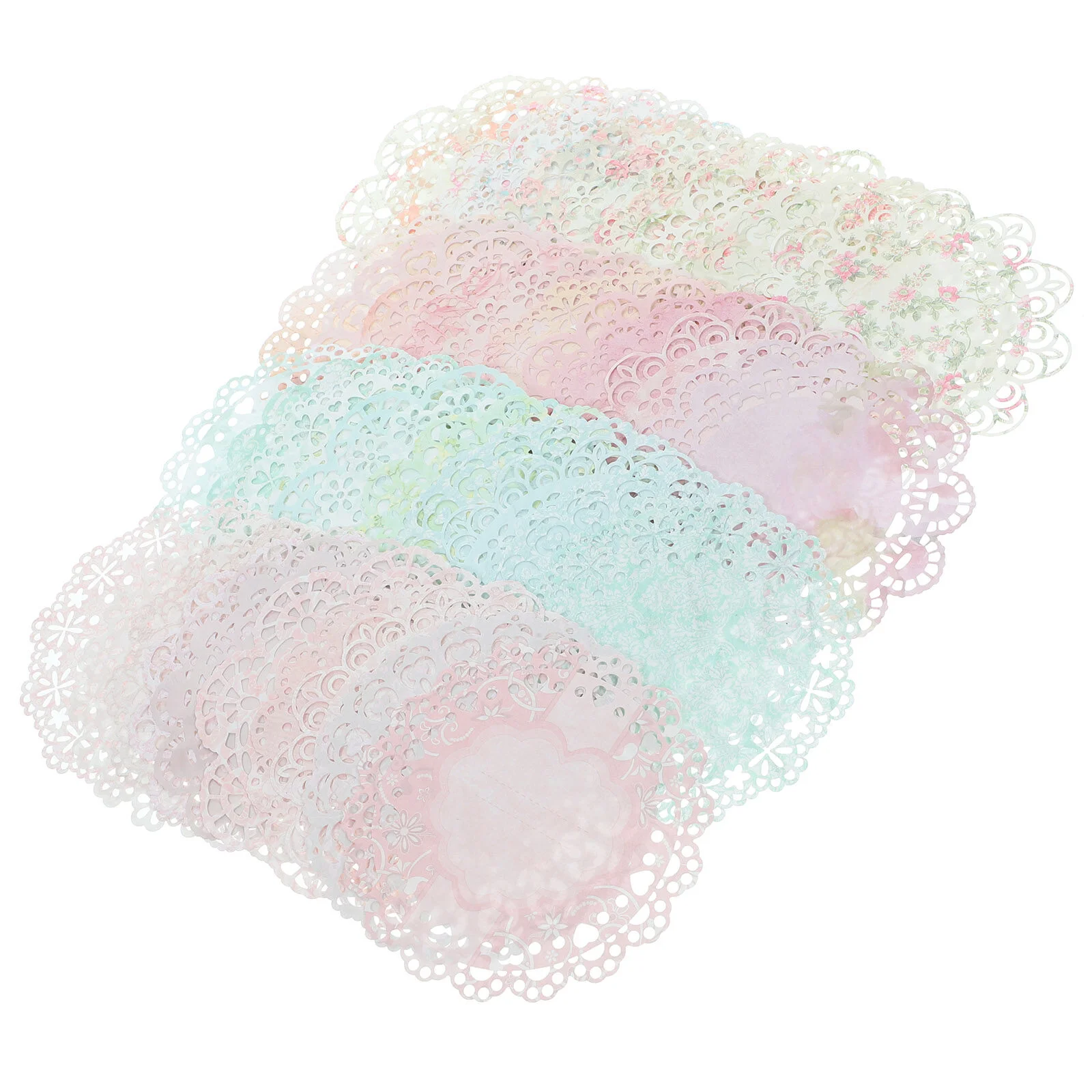 

80 Sheets Diy Material Papers Hollow Lace Paper Flowers Scrapbooking Supplies Trim Vintage Craft Crafts