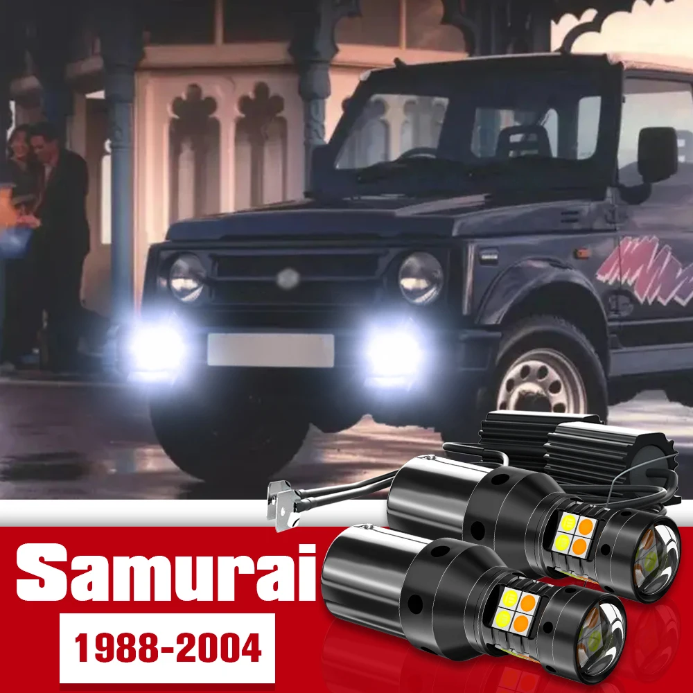 

2pcs Dual Mode Turn Signal+Daytime Running Light Accessories LED DRL For Suzuki Samurai 1988-2004 999 2000 2001 2002 2003