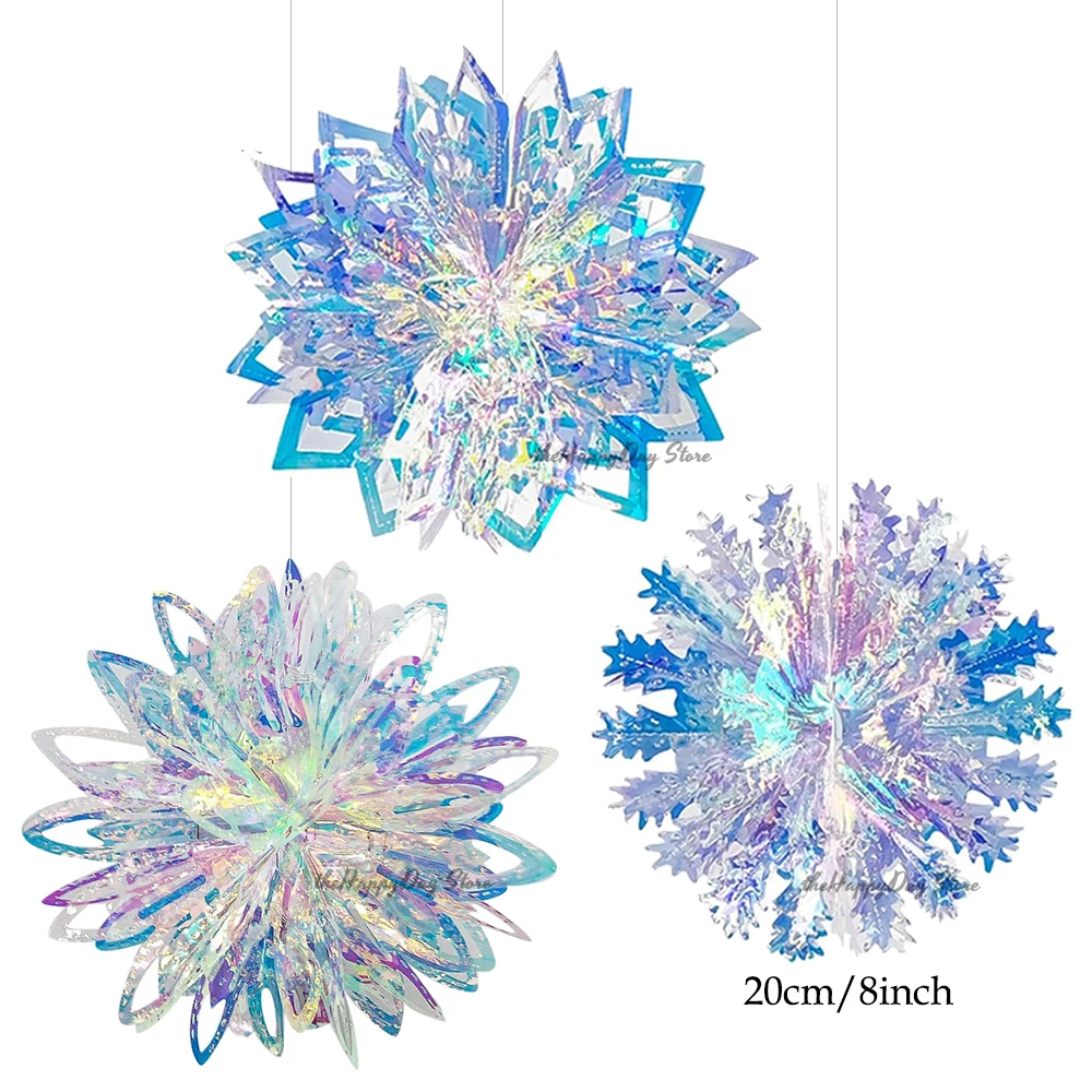 

3 шт. Переливающиеся снежинки из фольги MicroPlush