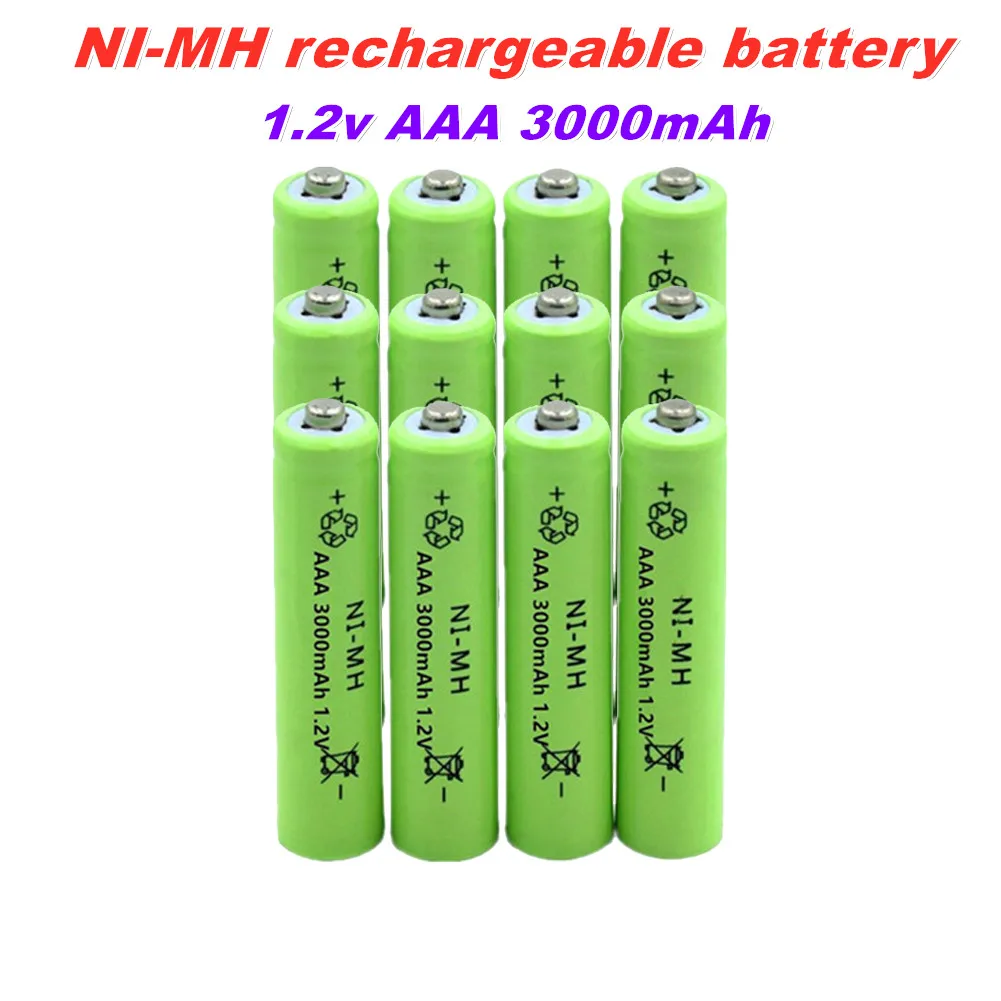 

100% New 1.2v NIMH AAA Battery 3000mah Rechargeable Battery ni-mh batteries AAA battery rechargeable for Remote Control Toy