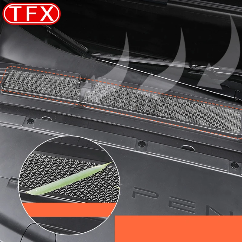 For Xpeng G6 XiaoPeng 2023 2024 Car Water Channel Protection Cover Machine Head Air Conditioning Inlet Filter Auto Accessories