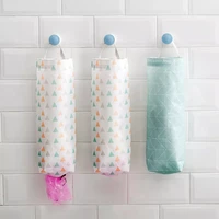 home grocery bag holder wall storage dispenser kitchen organizer oxford cloth hanging garbage storage packing pouch hanging bags