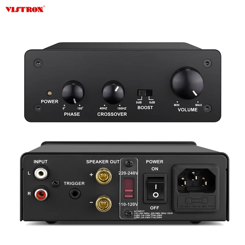 

High End Heavy Bass Home Mono Amplifier 40Hz 6dB Boost Switch Super Bass Subwoofer Power Amplifier