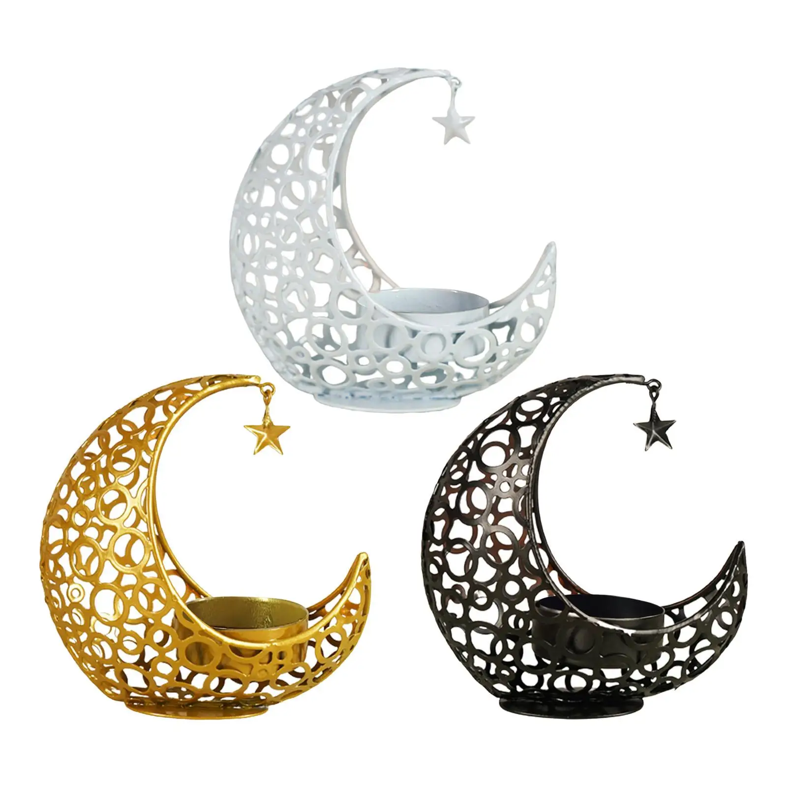 Eid Mubarak Tea Light Candle Holders For Mantel Livingroom Farmhouse Ramadan