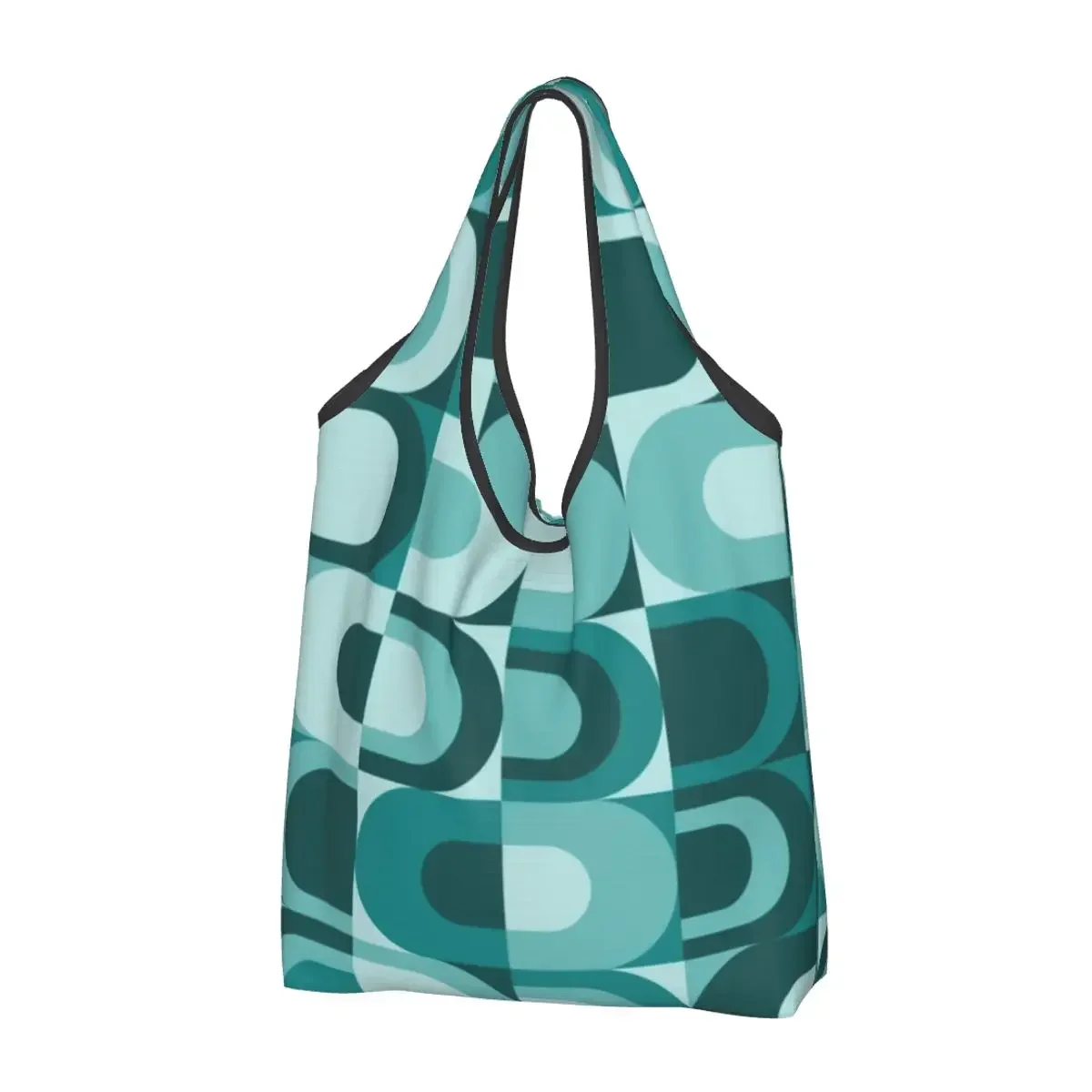 Ретро-сумка для покупок 70s с рисунком голубого цвета сумка сумка-тоут через плечо