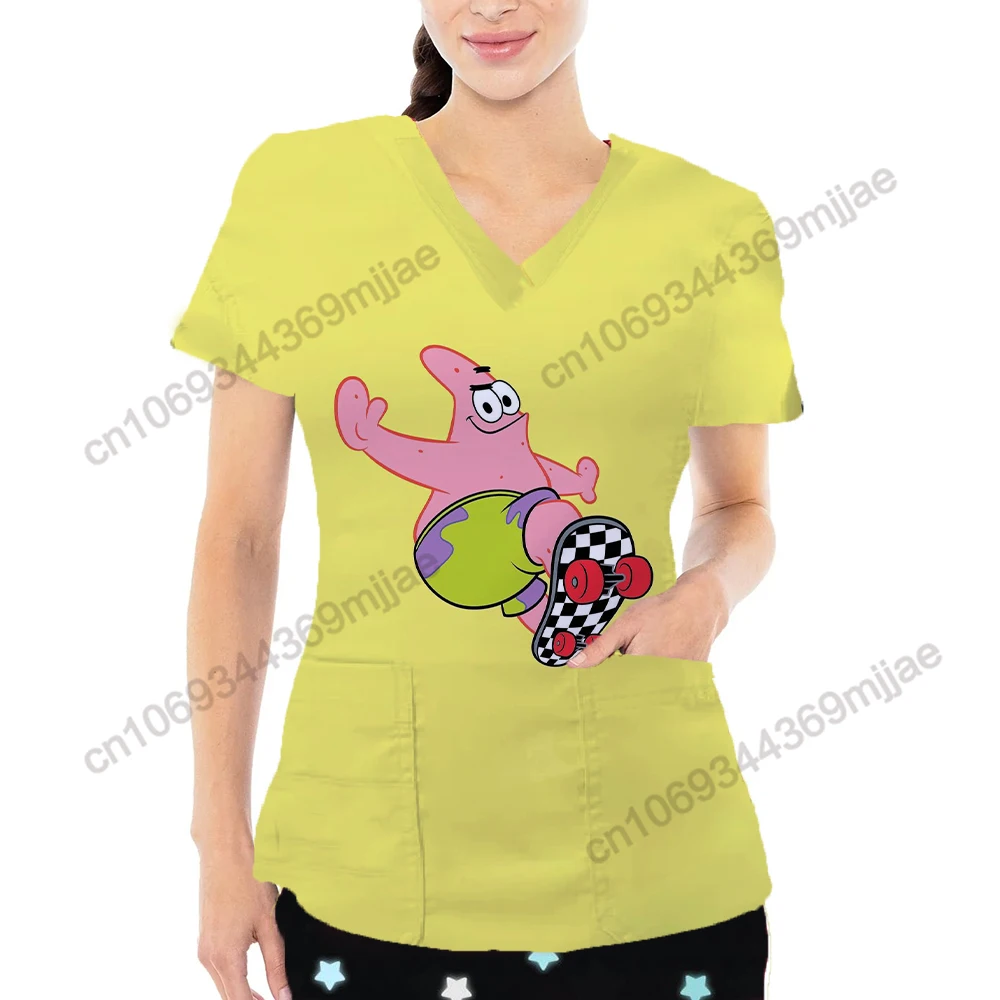 

V-neck Pocket Comfort One Pieces Korean Streetwear Y2k Tops Fashion Woman Blouse 2023 Korean Style Clothes T Shirt for Women