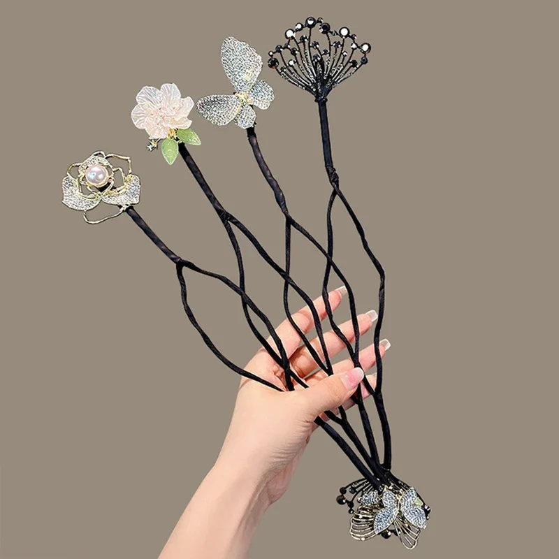 Модная повязка на голову роликовые бигуди для волос пончик булочка ленивая