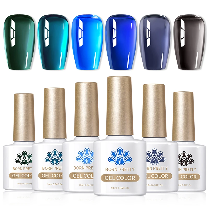 BORN PRETTY 6 шт. Base Top Gel Coat Set Matte Reinforcement Полуперманентные лаки для дизайна ногтей Hybrid
