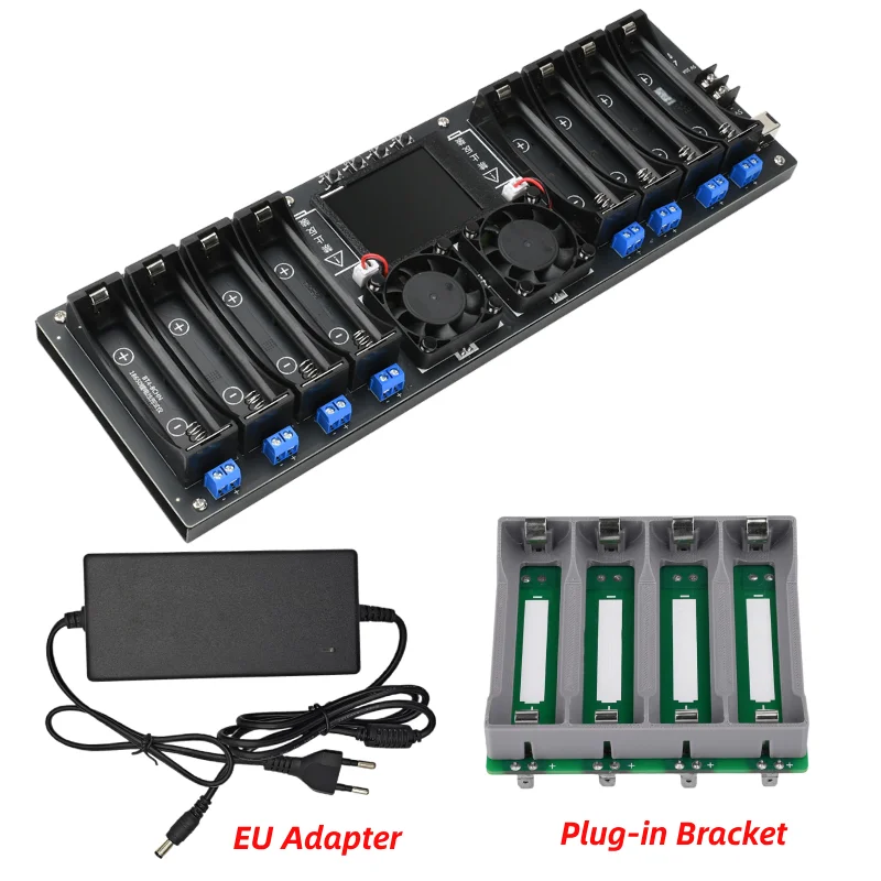 

Цифровой тестер батареи DC5V 10A, 2,4-дюймовый с изогнутым дисплеем, тестер емкости батареи 18650, 8-канальный тестер внутреннего сопротивления