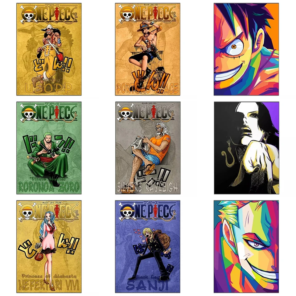 

Modern Anime Poster Luffy Zoro One Piece Home Decor Abstract Hd Wall Art Print Canvas Printing Modular Pictures Living Room Gift