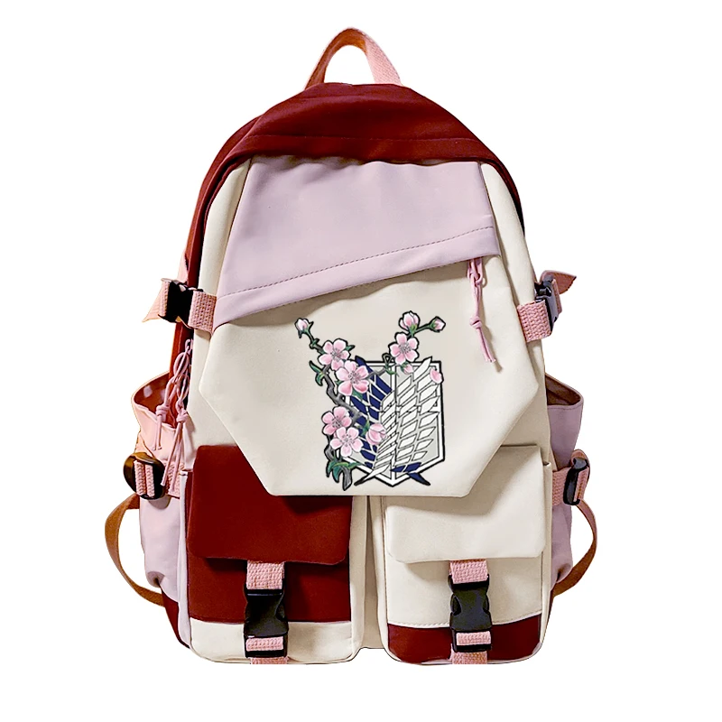

Модный популярный японский школьный рюкзак 2022 с героями аниме «атака на Титанов», школьная сумка последнего сезона, милые Титаны, атака, ноутбук Ba