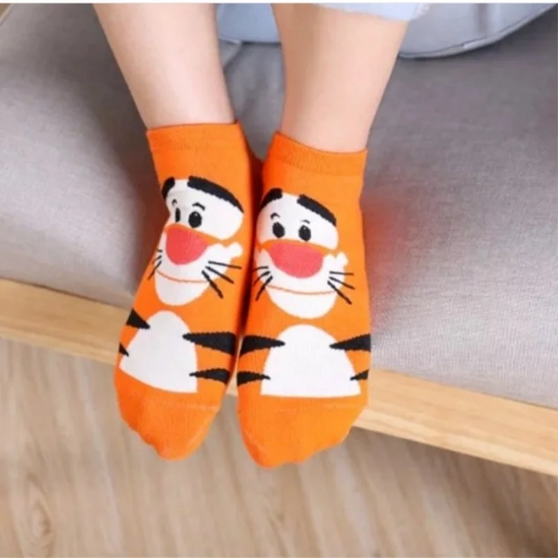 Stitch Disney anime socks cartoon figure Tigger Animal monster new casual xxx girls child Princess socks little girl Boat socks