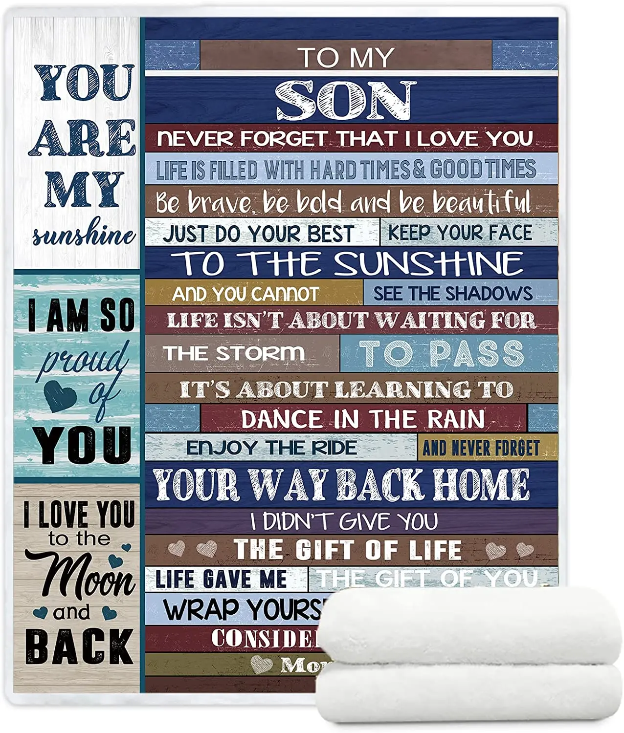 

to My Son Blanket from Mom Dad Gifts for Son Sherpa Throw Blanket with Warm Words Fuzzy Soft Blankets for Couch Sofa