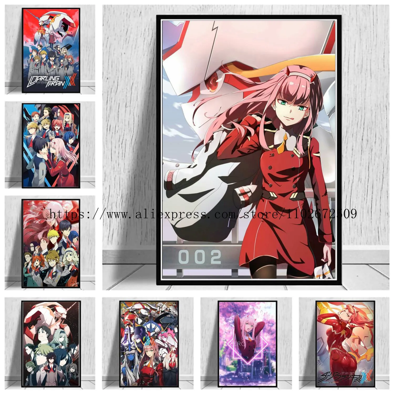 Darling In The Franxx Anime Posters Canvas Painting Posters and Prints Wall Art Picture Home Living Room Decor