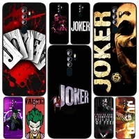 cool movie joker art for oppo find x5 x3 x2 neo lite a74 a76 a72 a55 a54s a53 a53s a16s a16 a9 a5 5g black soft phone case
