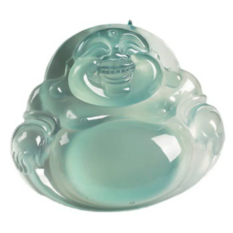 Натуральный полностью зеленый Подвеска Будды из нефрита и ледяного с