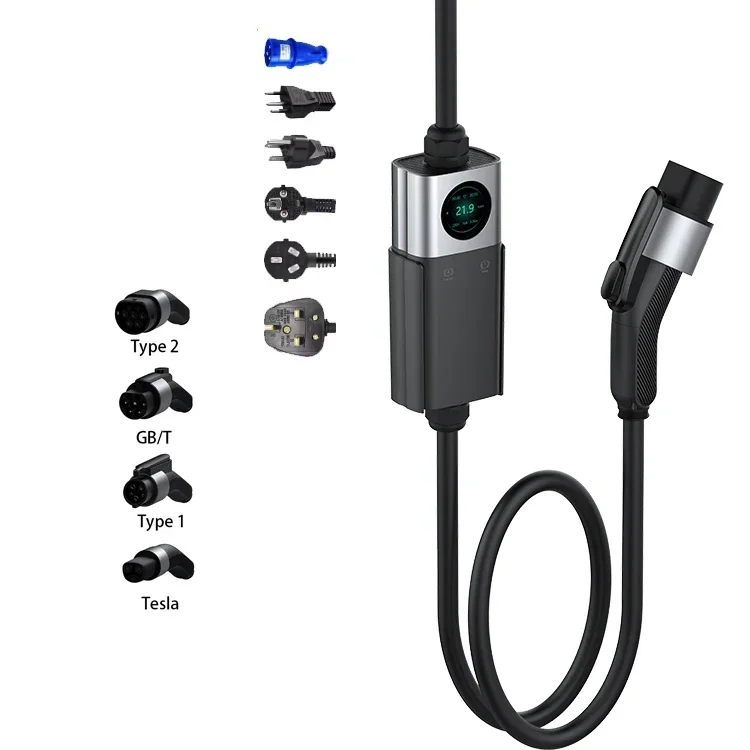 Новое поступление Зарядное устройство для электромобилей Type2 7 кВт 32a Gbt Type1 16a 11 22