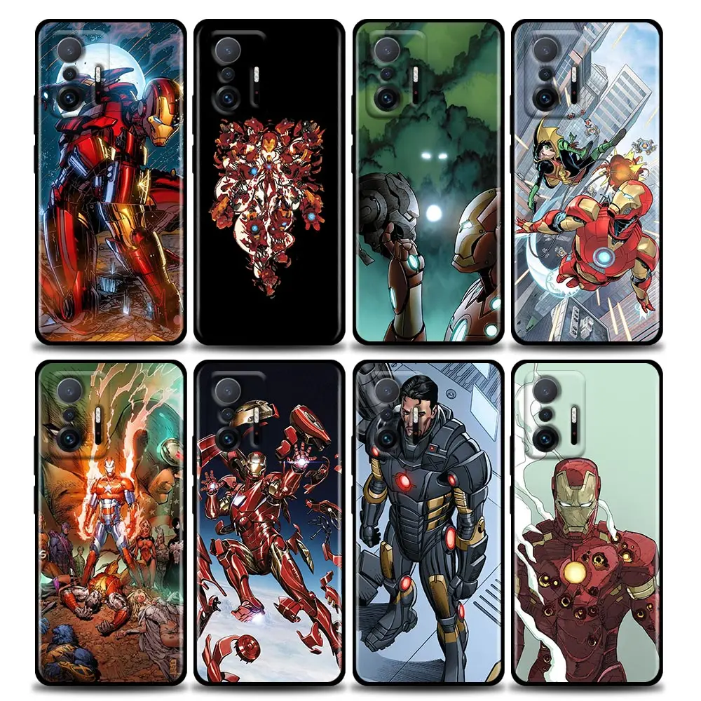 

Marvel Iron Man Comics Phone Case for Xiaomi Mi 12 12X 11T X4 NFC M3 F3 GT M4 Pro Lite NE 5G Poco M3 M4 X4 Soft TPU Case
