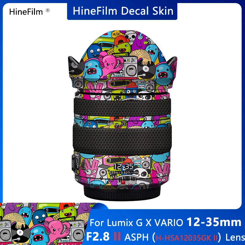 

HSA12035GK II Decal Skin Wrap Cover for Panasonic Lumix G X Vario 12-35mm f/2.8 II ASPH POWER OIS Lens Sticker Protective Film