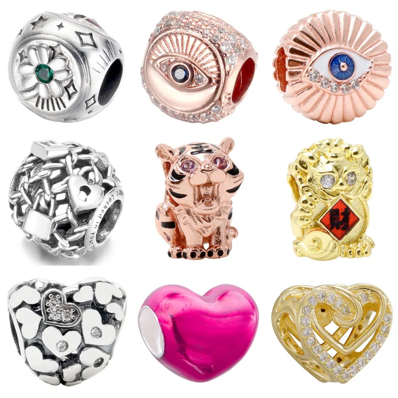 

Новинка, подвеска в виде сверкающего сердца, реальной любви, искусственного тигра, удачи, пиксиу, ювелирные изделия для рукоделия, подходит ...