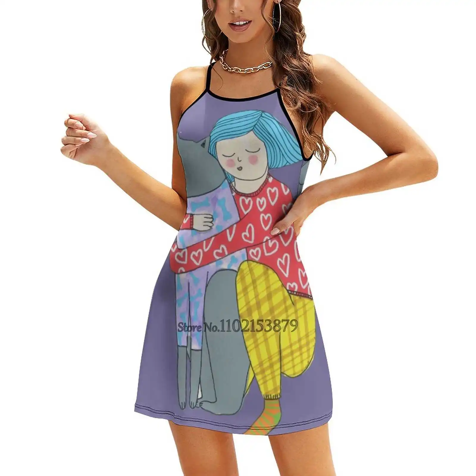 Платье для девочек и ее собак в нескольких стилях платье с квадратным вырезом