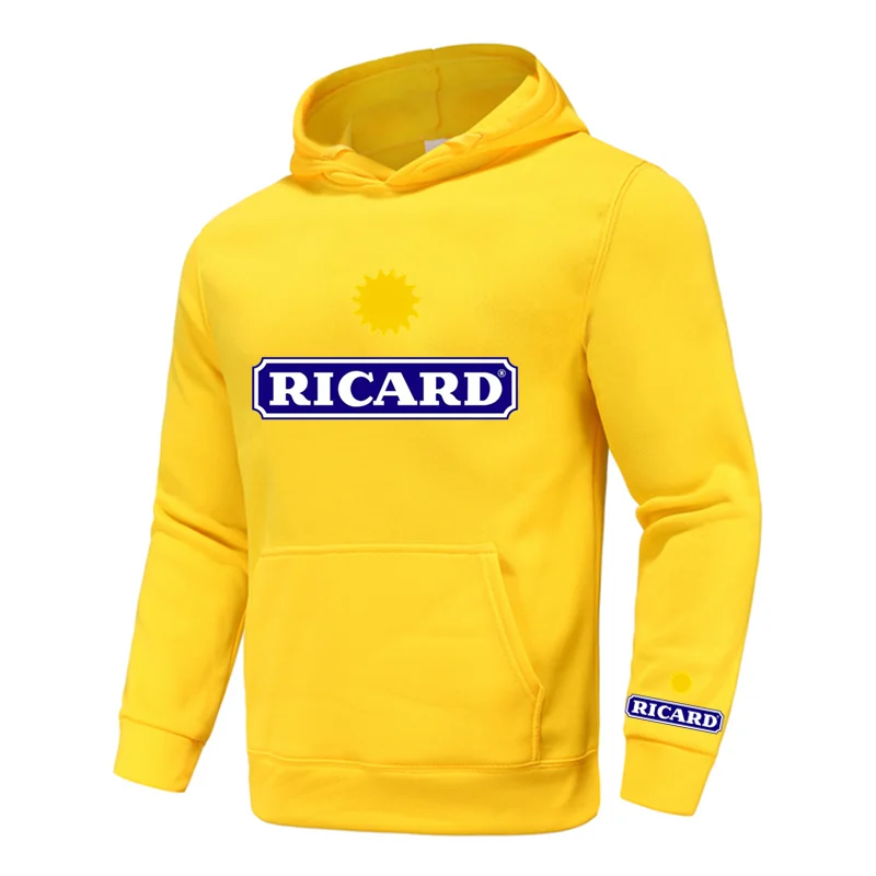 

Men Hoodie Casual Sweatshirt Women's Hoodies Sports Ricard New Hoodie Fleece Black White Hoodie Minimalism Couple Clothes