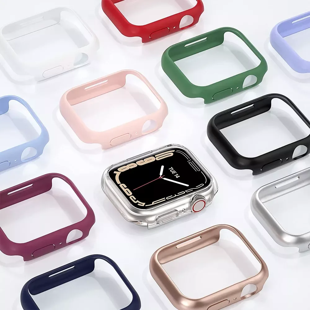 Чехол для Apple Watch чехол серии 7 6 se 5 4 3 аксессуары матовый защитный бампер из