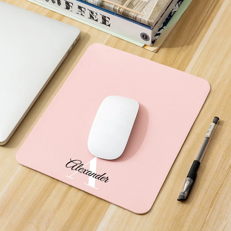 

Pad Mat For 2023 Waterproof New Custom Protector Office Home Name Initials Leather Personalised Desk Text Mouse Logo And Desktop