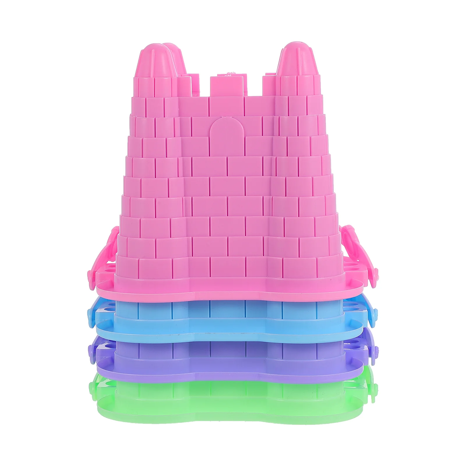 

4 Pcs Sand Castle Bucket Plastic Beach Toy Kids Toys Mold Small Buckets Outdoor Baby Summer