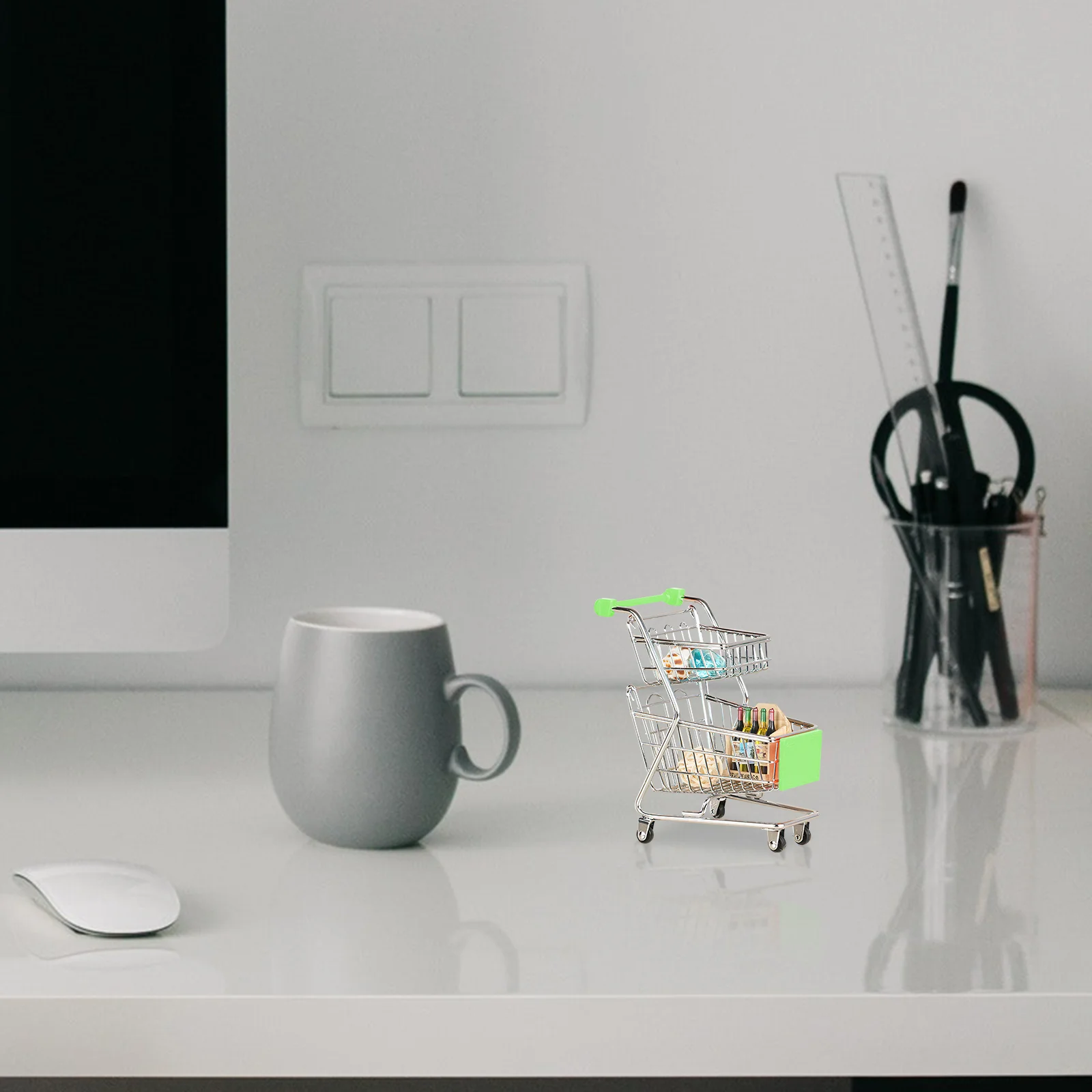 Мини-корзина для покупок детская коляска миниатюрная игрушка супермаркета