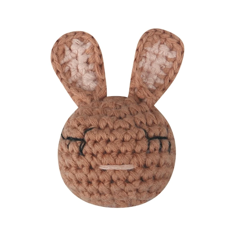 

Crochet Bead Pacifier Clip DIY Accessories Handwoven Rabbit Baby Teether Toy