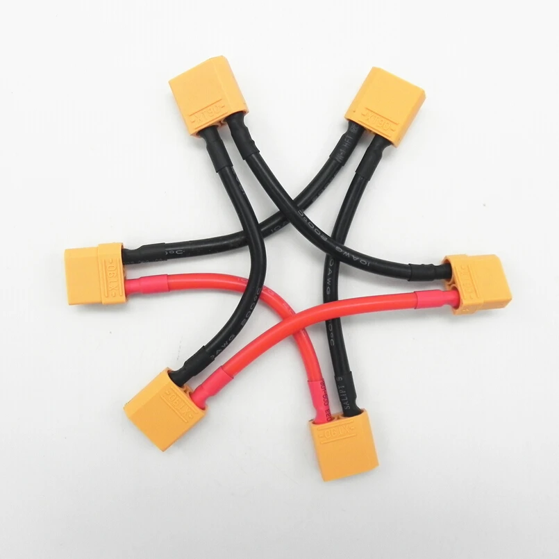 

1 Pcs XT90 Connector 1 Male to 2 Female Serial Charger Cable Connection 10AWG 10CM Rc Spare Parts Part Accessories