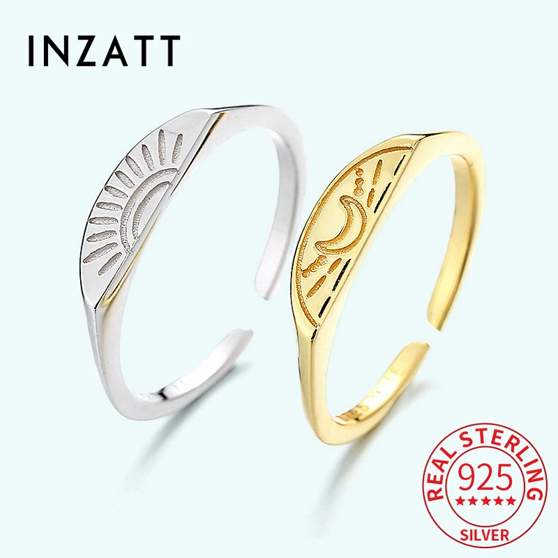 

Женское кольцо с Луной и солнцем, из серебра 925 пробы