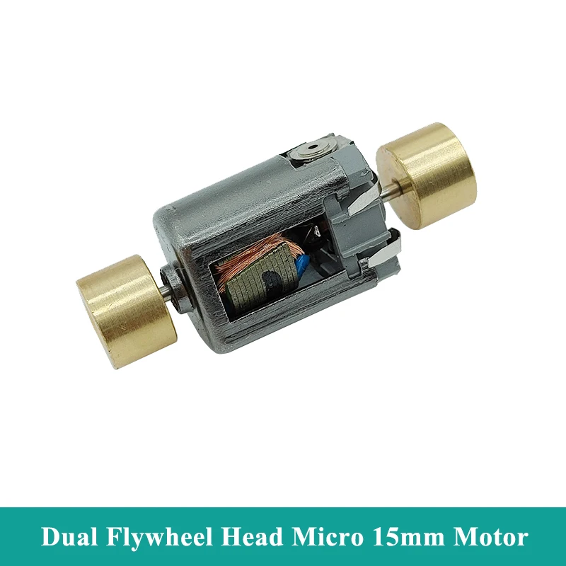 

Dual Head Brass Flywheel Micro 15mm Motor DC 12V 18V 24V High Speed Double Head Engine DIY HO Scale Model Rail Train Railroad