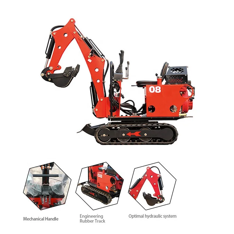 Garden Micro 0.8 Ton Mini Excavator 800kg Mini Electric Excavator 1.8ton 2 ton Micro Digger Excavating Machinery  For Sale